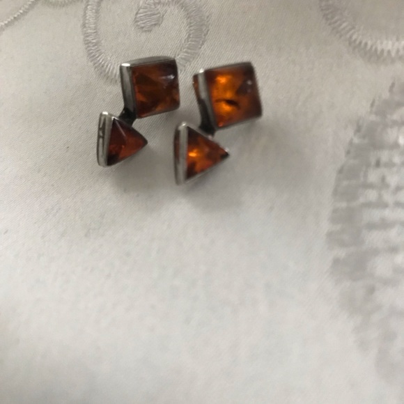 Jewelry - Baltic Amber earrings on silver. Jewelry - Baltic Amber earrings on silver.